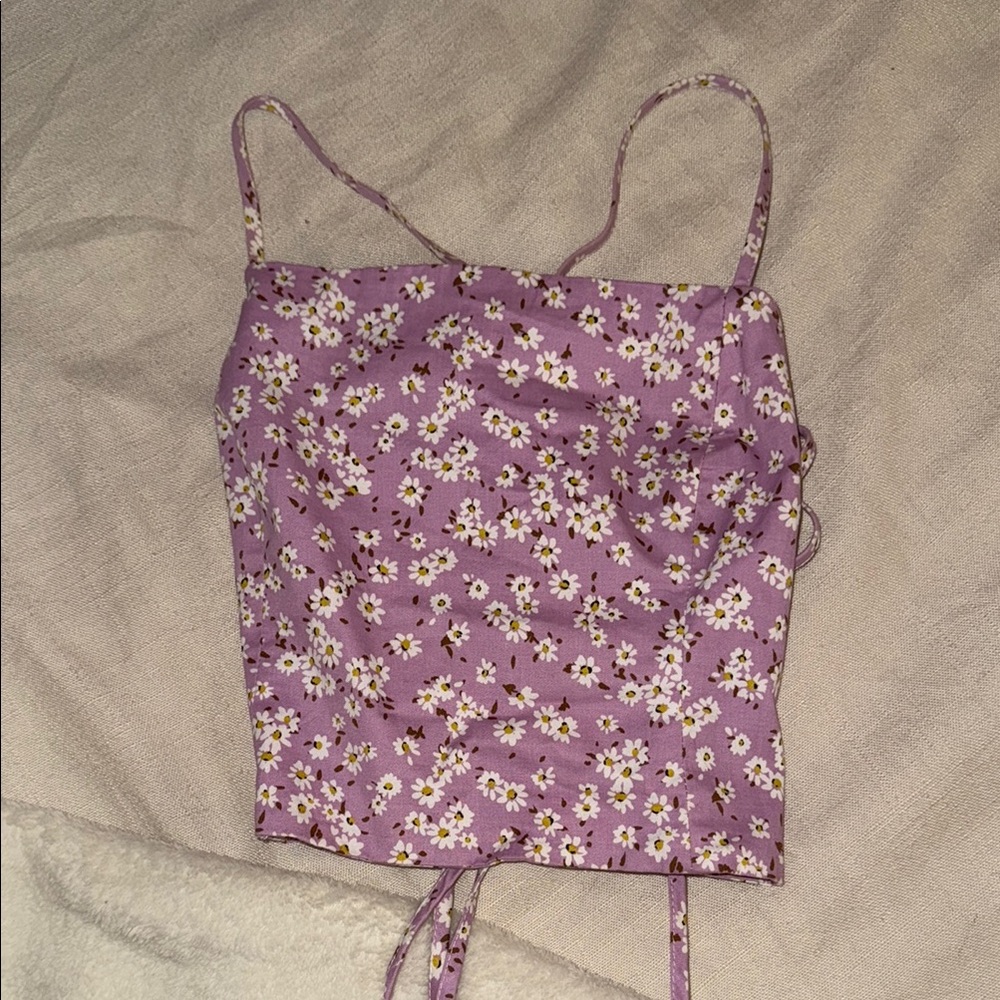 Zara Lavender Floral Tank Top